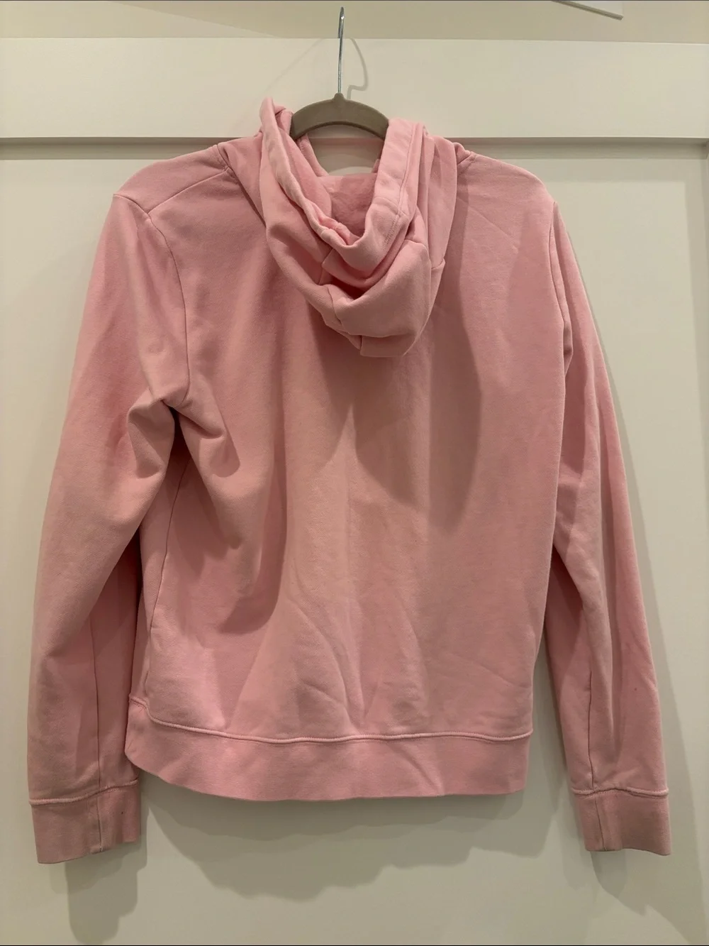 Nike Pink Hoodie with White Logo - Women's Pullover Sweatshirt